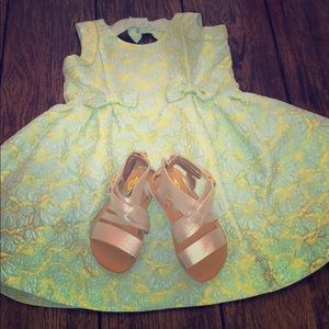 Girls gold gladiator Sandals